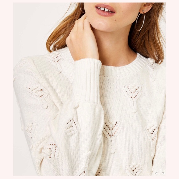 LOFT Bobble Pointelle Sweater - Picture 2 of 4